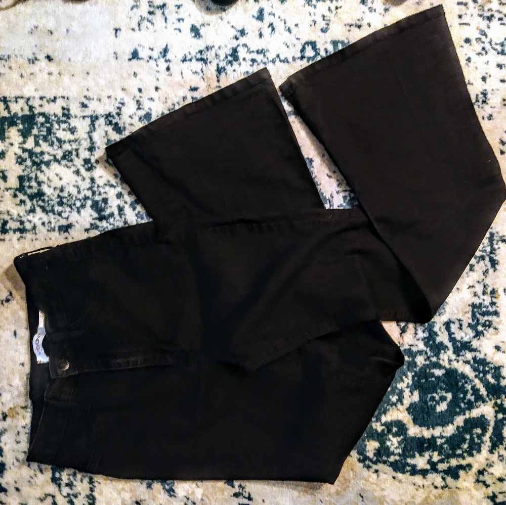 Black jean bell bottom pants size 9/28
